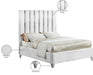 Enzo Velvet King Bed White - EnzoWhite-K