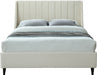 Eva Velvet Full Bed Cream - EvaCream-F