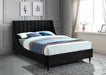 Eva Velvet King Bed Black - EvaBlack-K