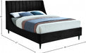 Eva Velvet King Bed Black - EvaBlack-K