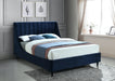 Eva Velvet King Bed Blue - EvaNavy-K