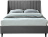 Eva Velvet King Bed Grey - EvaGrey-K