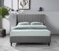 Eva Velvet King Bed Grey - EvaGrey-K