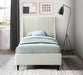 Eva Velvet Twin Bed Cream - EvaCream-T