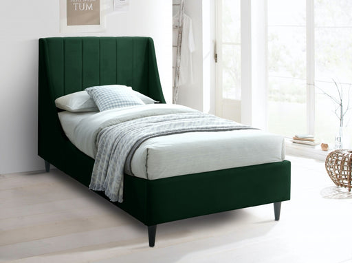 Eva Velvet Twin Bed Green - EvaGreen-T