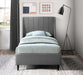 Eva Velvet Twin Bed Grey - EvaGrey-T