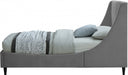 Eva Velvet Twin Bed Grey - EvaGrey-T