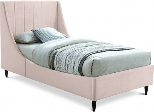 Eva Velvet Twin Bed Pink - EvaPink-T