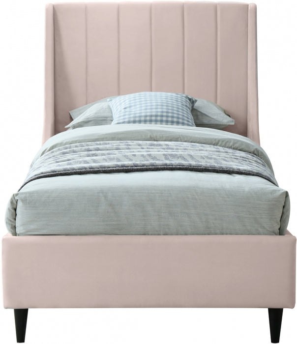 Eva Velvet Twin Bed Pink - EvaPink-T