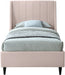 Eva Velvet Twin Bed Pink - EvaPink-T