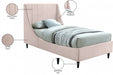 Eva Velvet Twin Bed Pink - EvaPink-T