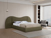 Everest Boucle Fabric King Bed (3 Boxes) Olive - B1246Olive-K