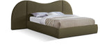 Everest Boucle Fabric King Bed (3 Boxes) Olive - B1246Olive-K