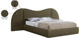 Everest Boucle Fabric King Bed (3 Boxes) Olive - B1246Olive-K