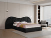 Everest Linen Textured Fabric King Bed (3 Boxes) Black - B1247Black-K