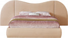 Everest Linen Textured Fabric King Bed (3 Boxes) Natural - B1247Tan-K