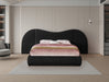 Everest Linen Textured Fabric Queen Bed (3 Boxes) Black - B1247Black-Q