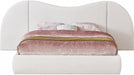 Everest Linen Textured Fabric Queen Bed (3 Boxes) White - B1247White-Q