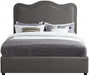 Felix Linen Textured Fabric Full Bed Grey - FelixGrey-F