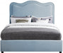 Felix Linen Textured Fabric Full Bed Light Blue - FelixSkyBlu-F