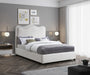 Felix Linen Textured Fabric King Bed Cream - FelixCream-K