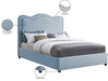 Felix Linen Textured Fabric King Bed Light Blue - FelixSkyBlu-K