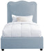 Felix Linen Textured Fabric Twin Bed Light Blue - FelixSkyBlu-T