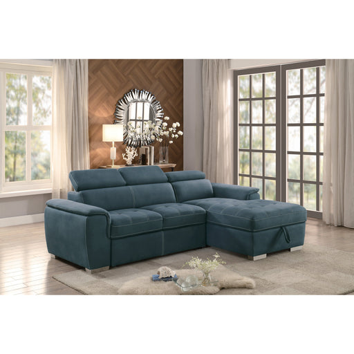 Ferriday Blue Storage Sleeper Sectional - 8228BU* - Gate Furniture