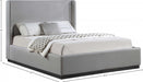 Flynn Linen Textured Fabric King Bed Grey - FlynnGrey-K