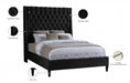 Fritz Velvet Full Bed Black - FritzBlack-F