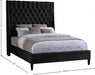 Fritz Velvet Full Bed Black - FritzBlack-F