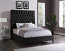 Fritz Velvet Full Bed Black - FritzBlack-F