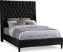 Fritz Velvet Full Bed Black - FritzBlack-F