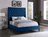 Fritz Velvet Full Bed Blue - FritzNavy-F