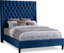 Fritz Velvet Full Bed Blue - FritzNavy-F