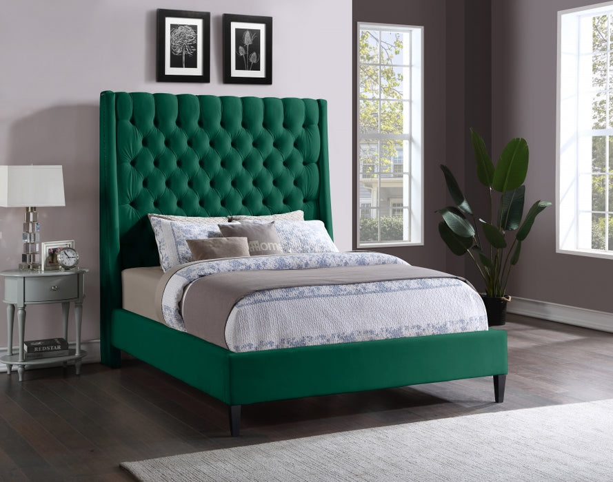 Fritz Velvet Full Bed Green - FritzGreen-F