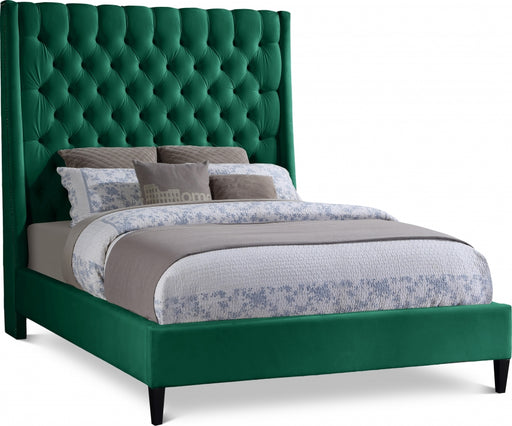 Fritz Velvet Full Bed Green - FritzGreen-F