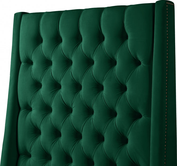 Fritz Velvet Full Bed Green - FritzGreen-F