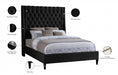 Fritz Velvet King Bed Black - FritzBlack-K