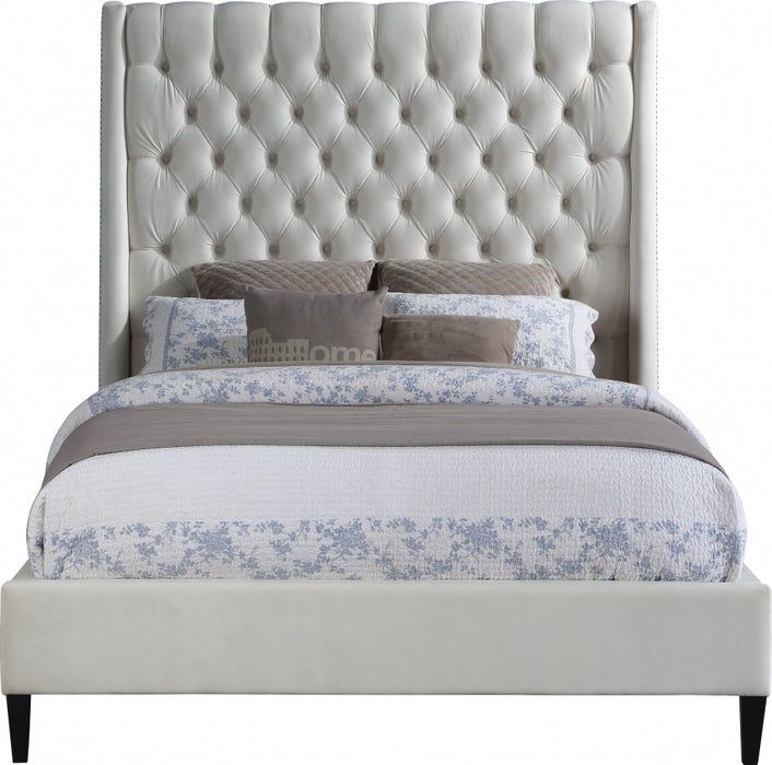 Fritz Velvet King Bed Cream - FritzCream-K