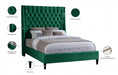 Fritz Velvet King Bed Green - FritzGreen-K