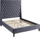 Fritz Velvet King Bed Grey - FritzGrey-K