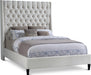 Fritz Velvet Queen Bed Cream - FritzCream-Q