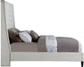 Fritz Velvet Queen Bed Cream - FritzCream-Q