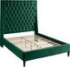 Fritz Velvet Queen Bed Green - FritzGreen-Q