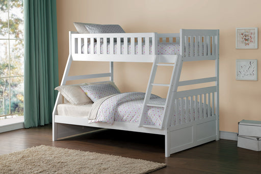 Galen White Twin/Full Bunk Bed | B2053 - Gate Furniture