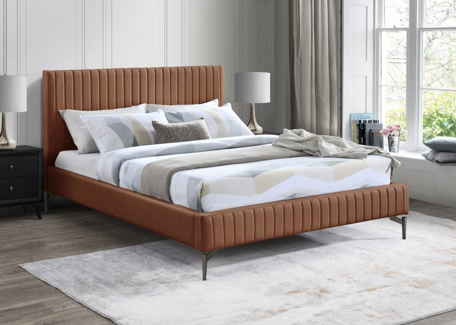 Gallo Vegan Leather Full Bed Cognac - GalloCognac-F