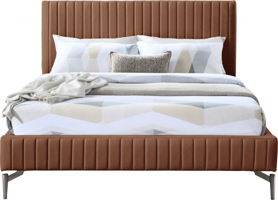 Gallo Vegan Leather Full Bed Cognac - GalloCognac-F