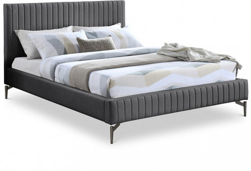 Gallo Vegan Leather Full Bed Grey - GalloGrey-F