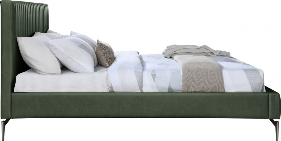 Gallo Vegan Leather King Bed Green - GalloGreen-K